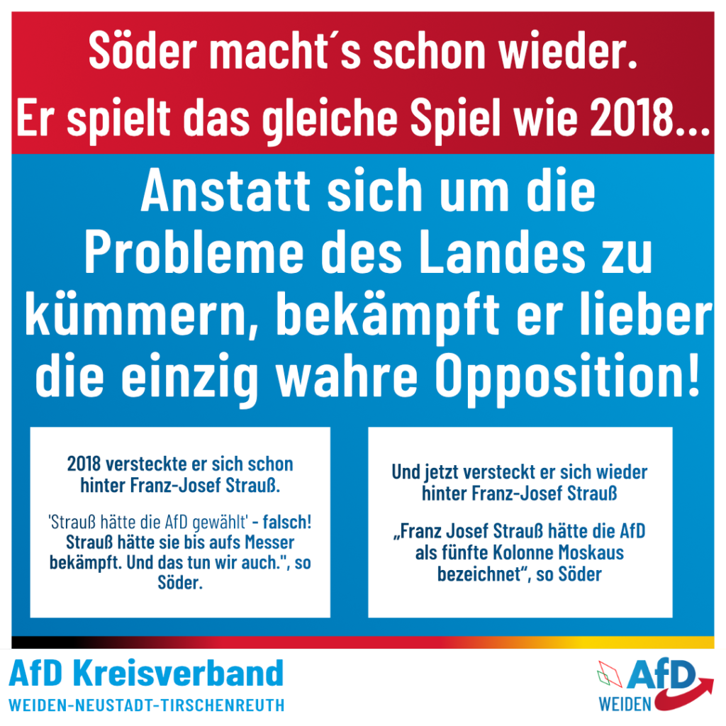 AfD - Weiden, Söder machts schon wieder