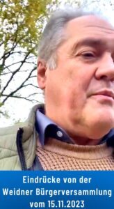 Manfred Schiller AfD - Eindrücke von der Weidner Bürgerversammlung am 15.11.2023