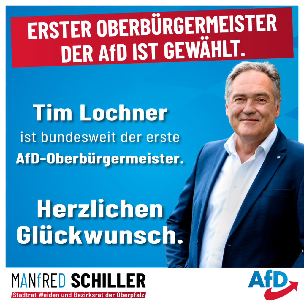 Manfred Schiller AfD - Oberbürgermeister - Herzlichen Glückwunsch