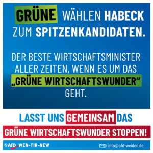 AfD Weiden - Grünes Wirtschaftswunder stoppen